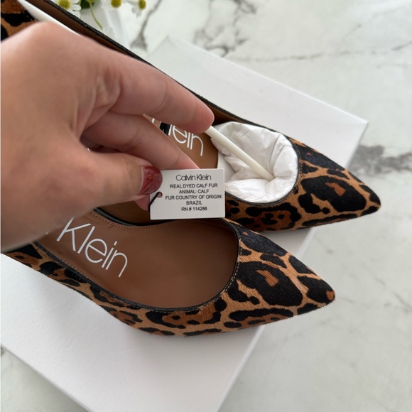 NWB Calvin Klein Leopard 🐆 heels - Picture 5 of 6
